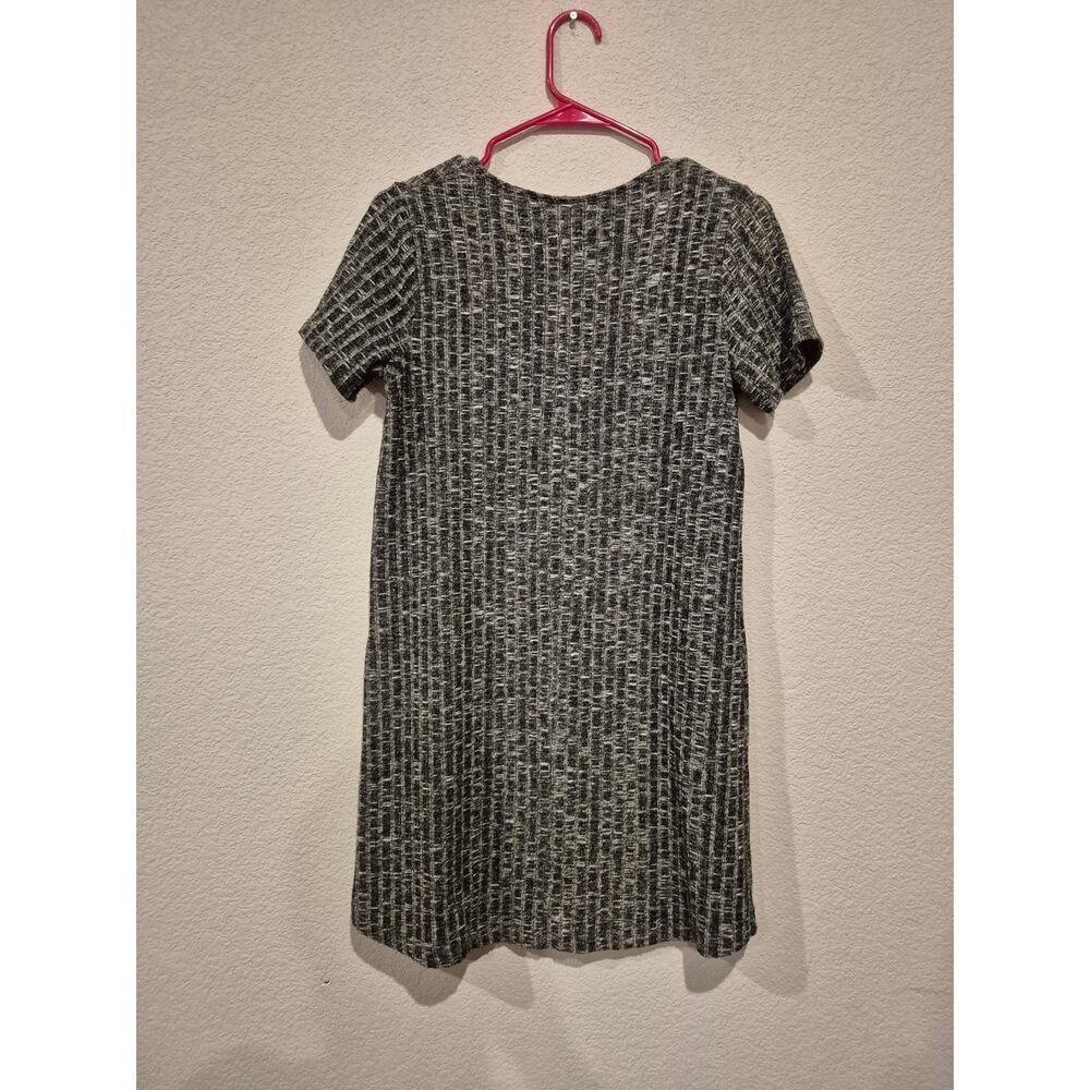 Abercrombie & Fitch Heathered Crew Neck Ribbed Short Sleeve Sweater Dress S - Picture 2 of 4